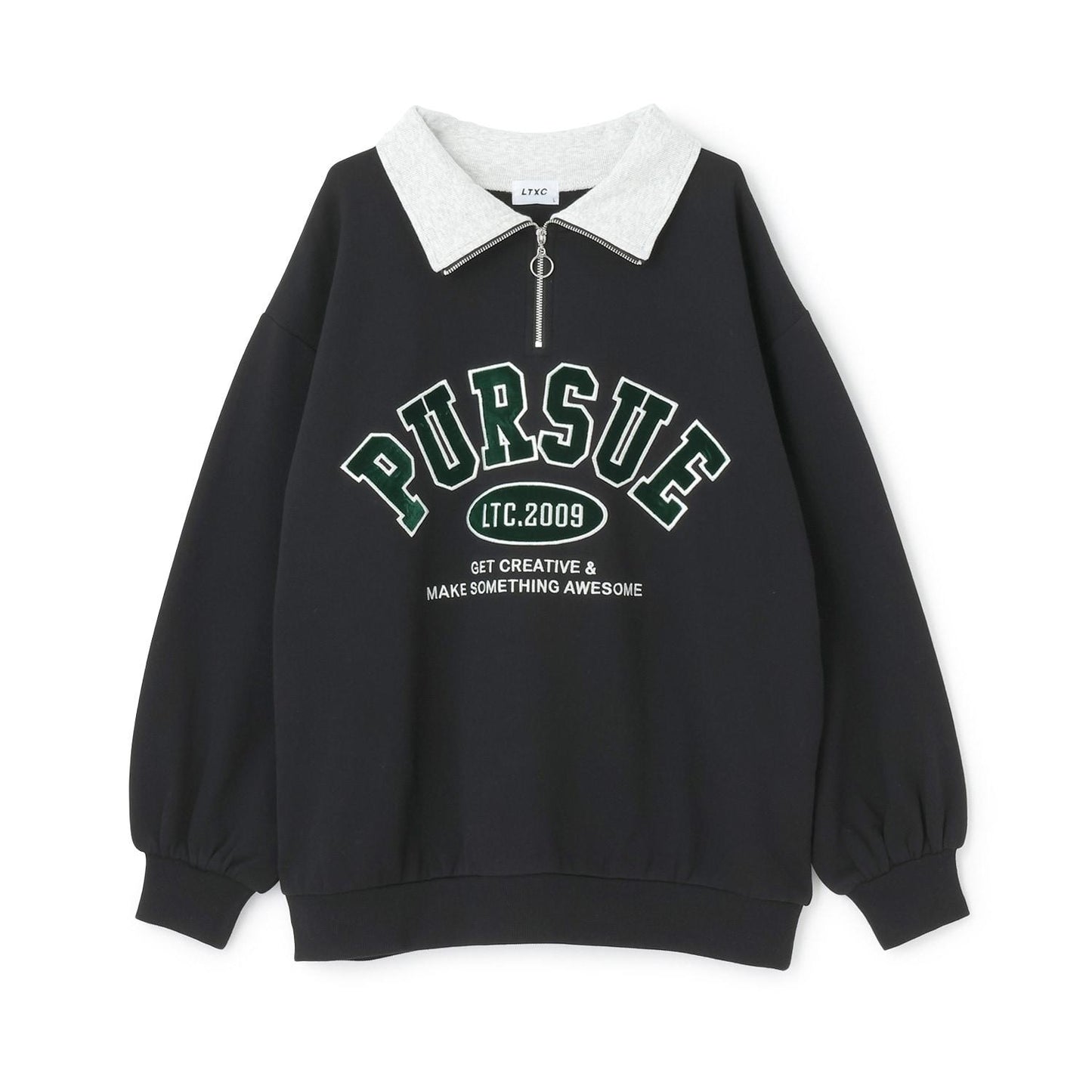 【LTXC】【100%純棉】加絨半拉鍊衛衣