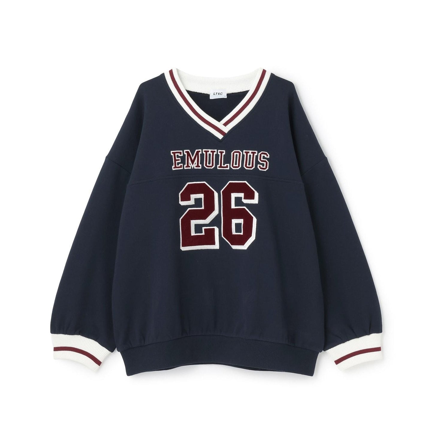 【LTXC】【100%純棉】加絨數字印花寬鬆衛衣