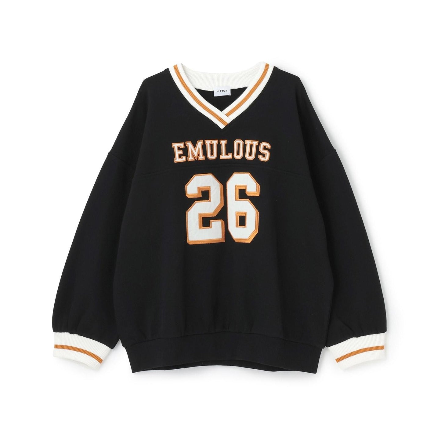 【LTXC】【100%純棉】加絨數字印花寬鬆衛衣