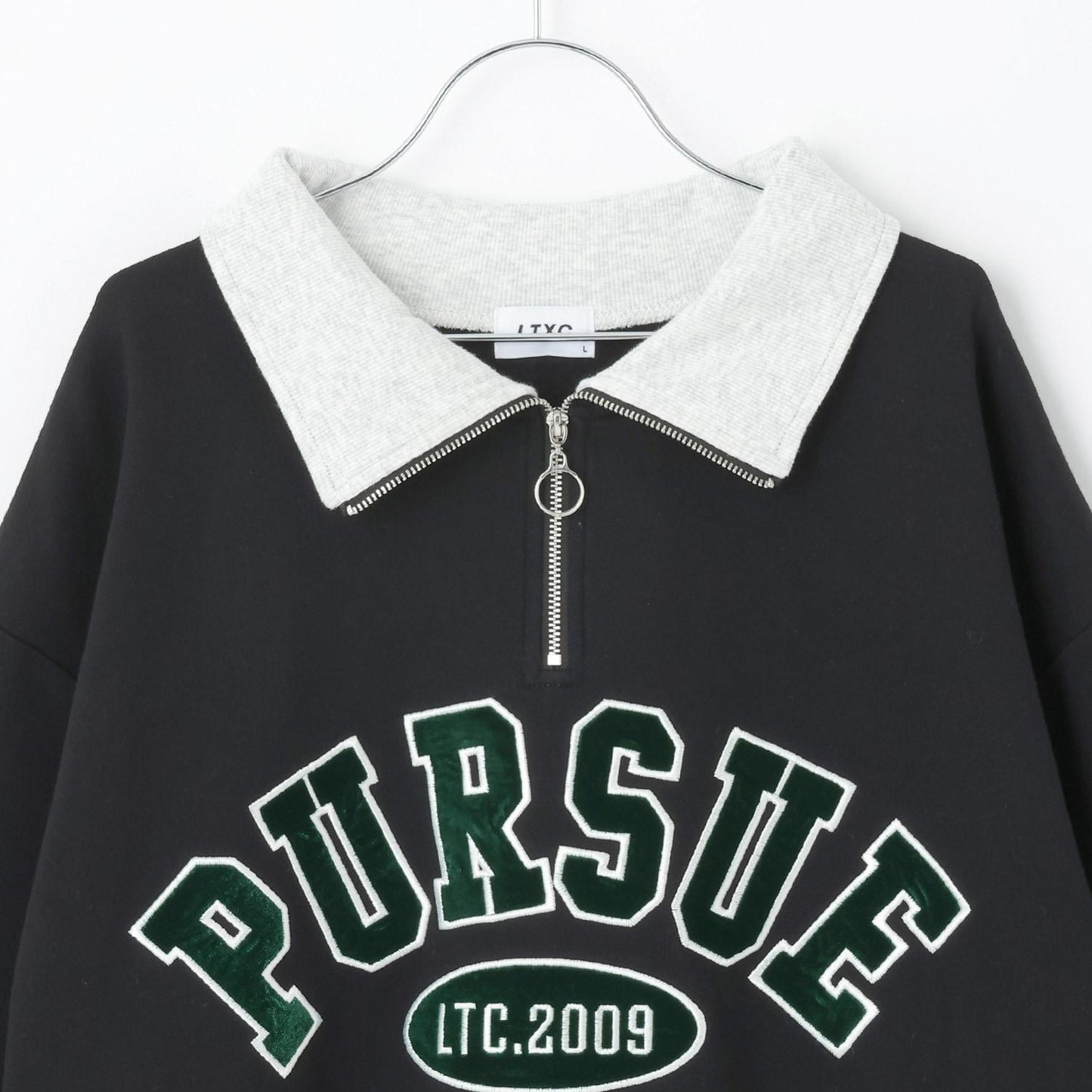 【LTXC】【100%純棉】加絨半拉鍊衛衣