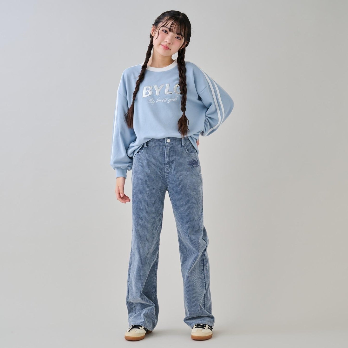 水洗色燈芯絨長褲