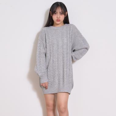 亮片針織寬鬆連衣裙