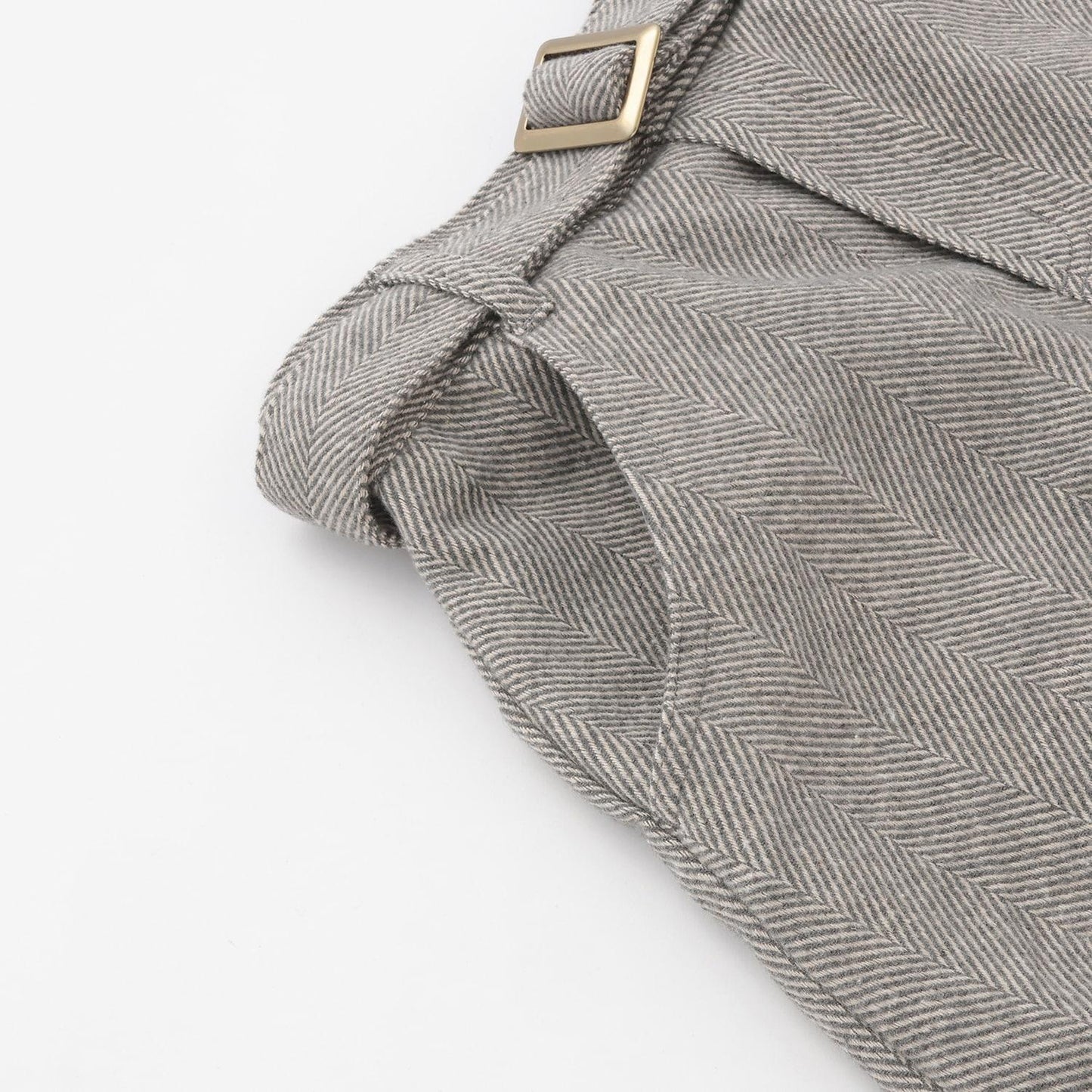 附腰帶人字紋荷葉邊下襬半身裙褲