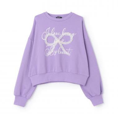 網紗蝴蝶結套頭衫