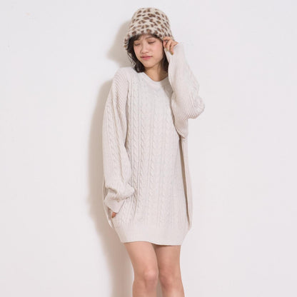 亮片針織寬鬆連衣裙