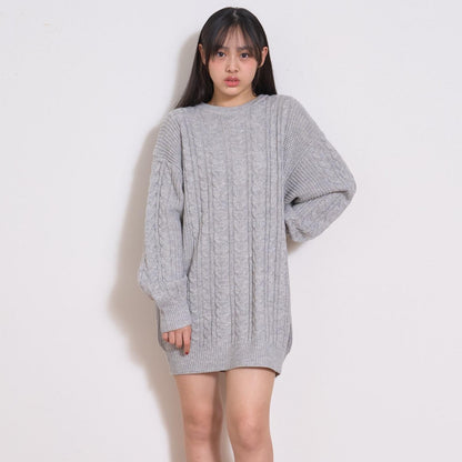 亮片針織寬鬆連衣裙