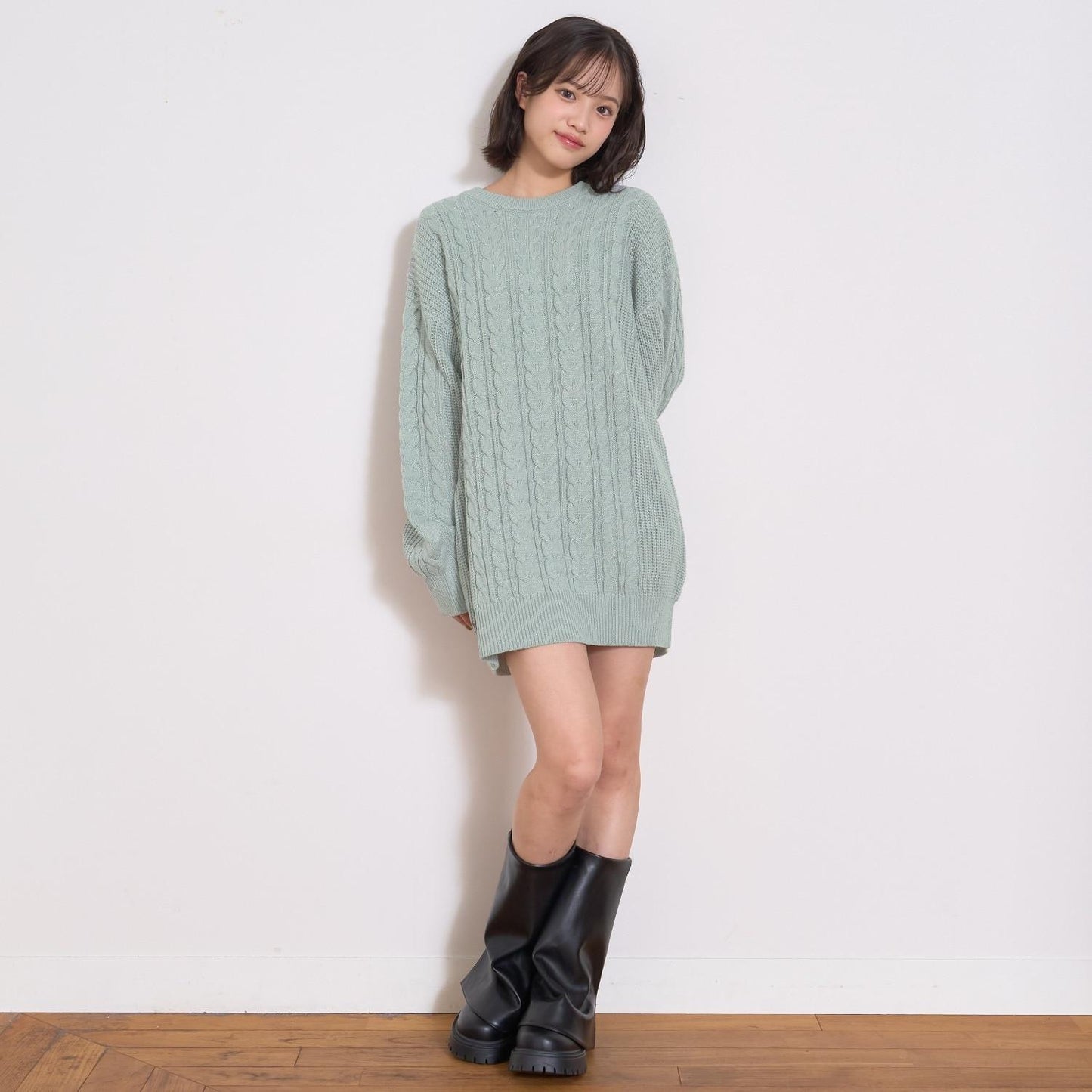 亮片針織寬鬆連衣裙