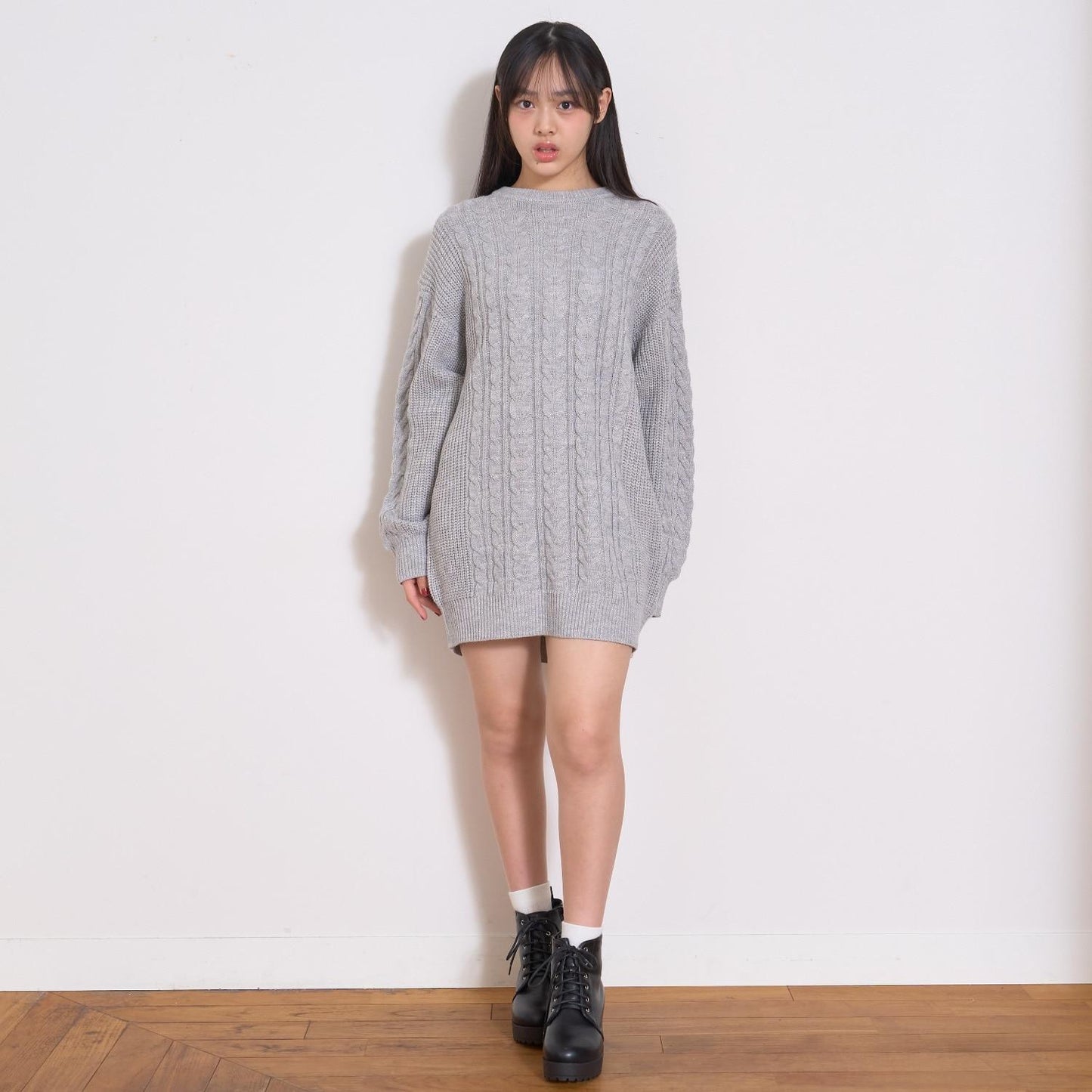 亮片針織寬鬆連衣裙