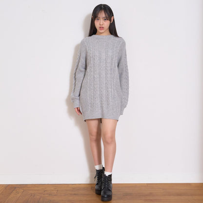 亮片針織寬鬆連衣裙