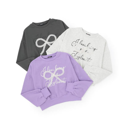 網紗蝴蝶結套頭衫