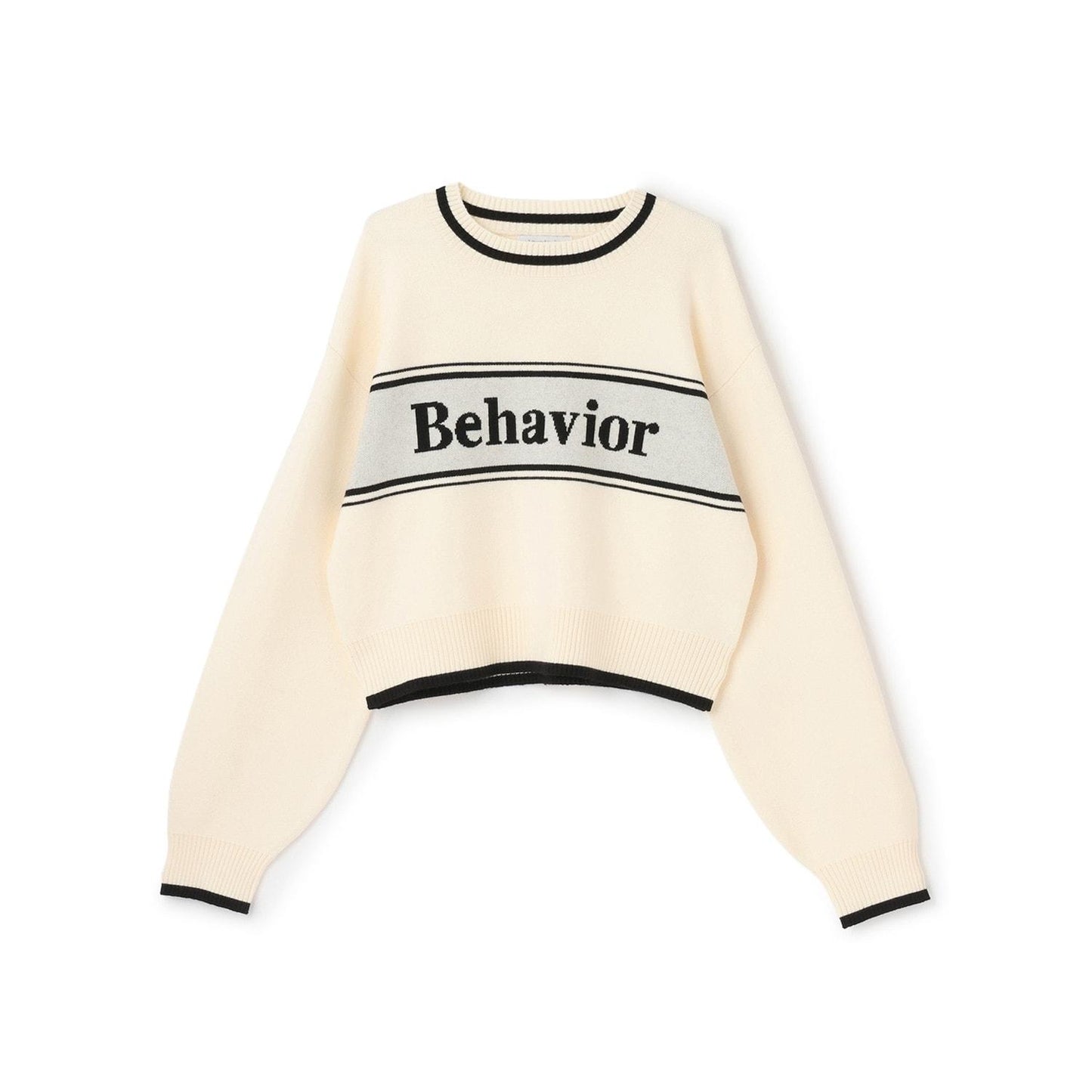 logo提花彈力針織衫