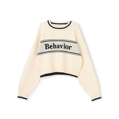 logo提花彈力針織衫