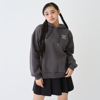 【純棉100%】加絨寬鬆印花連帽衛衣