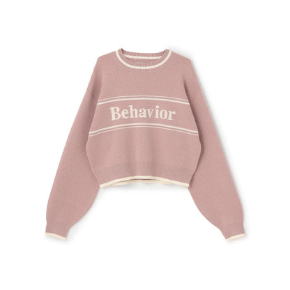 logo提花彈力針織衫