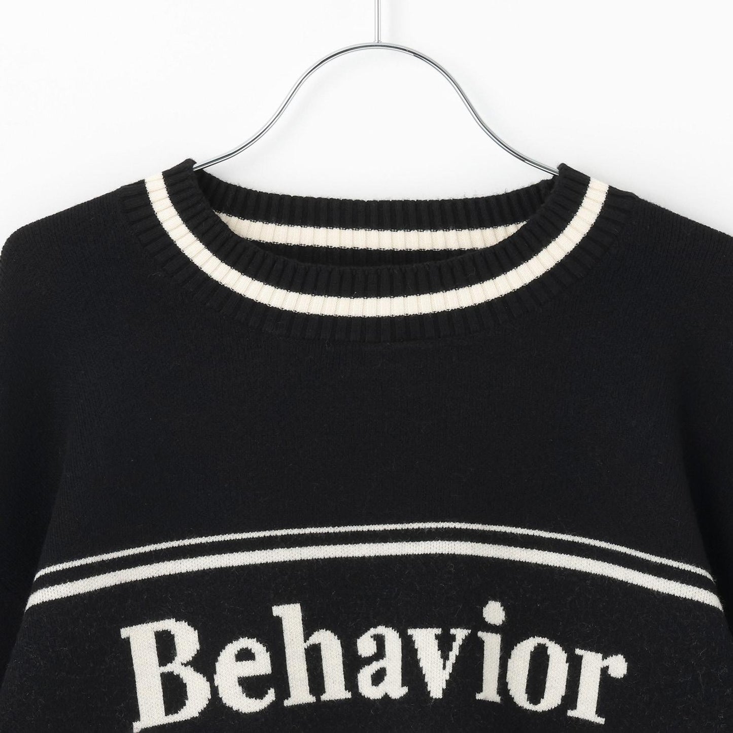 logo提花彈力針織衫