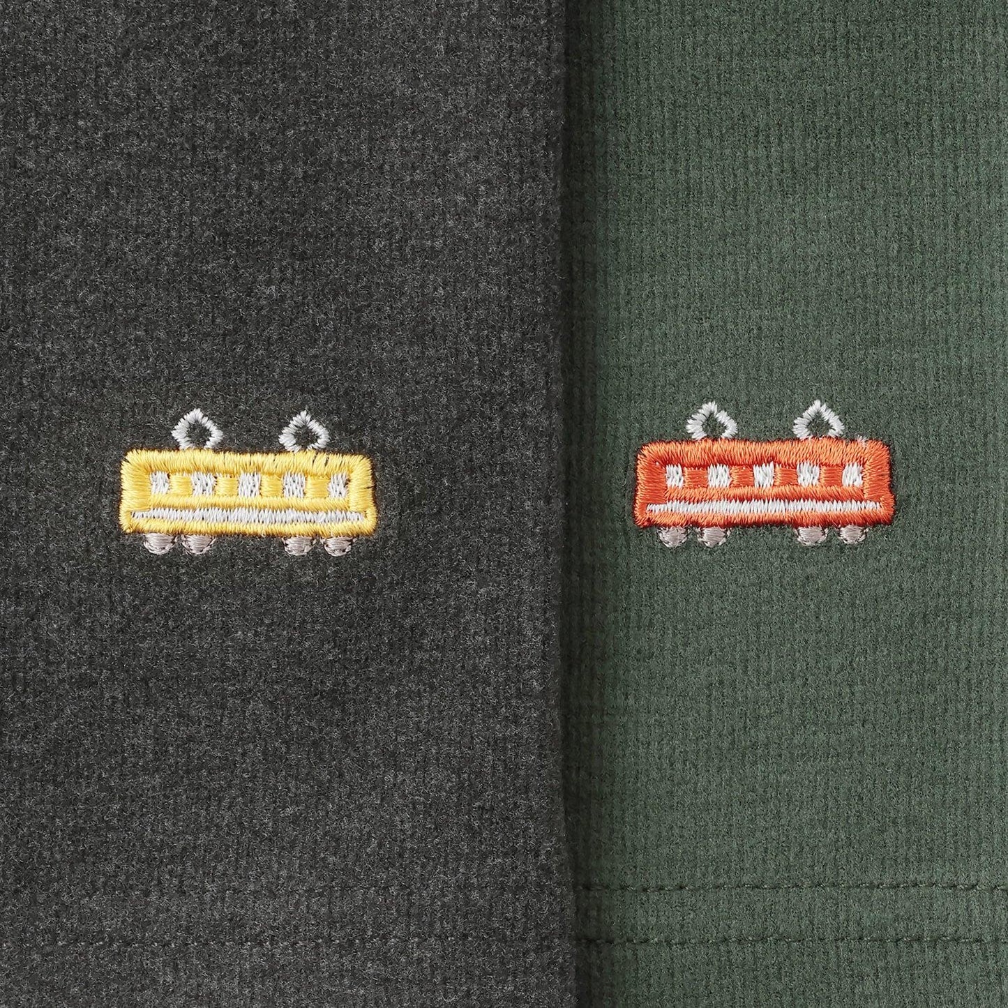 電車圖案點綴長款護腹打底褲