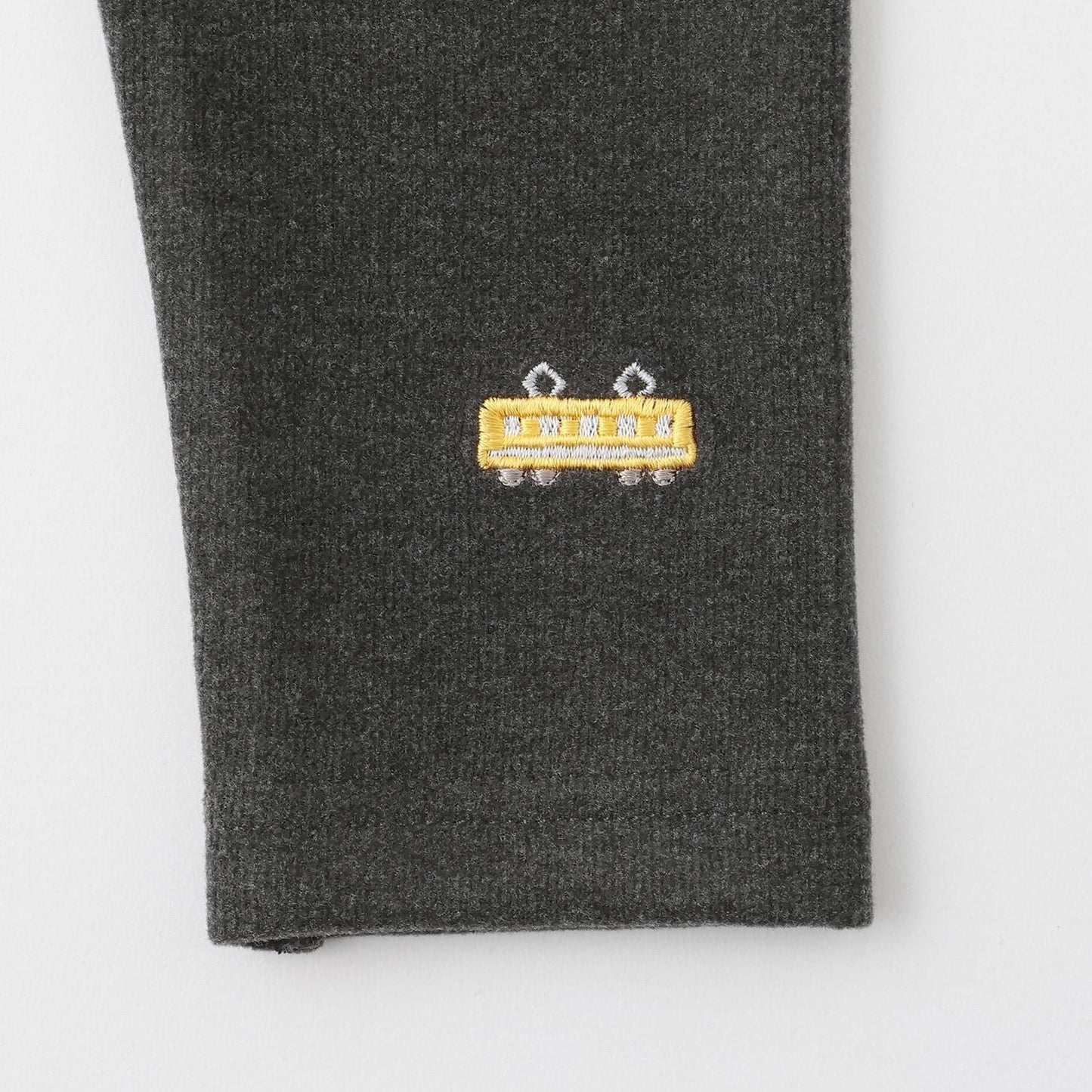 電車圖案點綴長款護腹打底褲