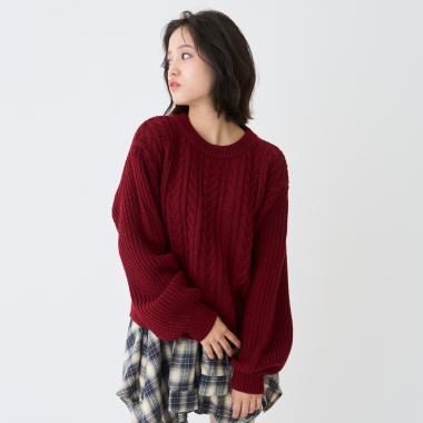 【GOODPRICE】麻花針織套頭衫