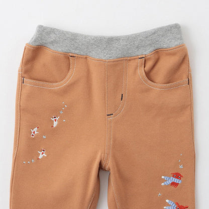 【蓄光】深海魚褲腳翻邊長款直筒褲