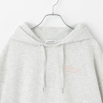 【純棉100%】加絨寬鬆印花連帽衛衣