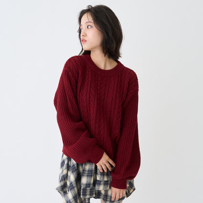 【GOODPRICE】麻花針織套頭衫