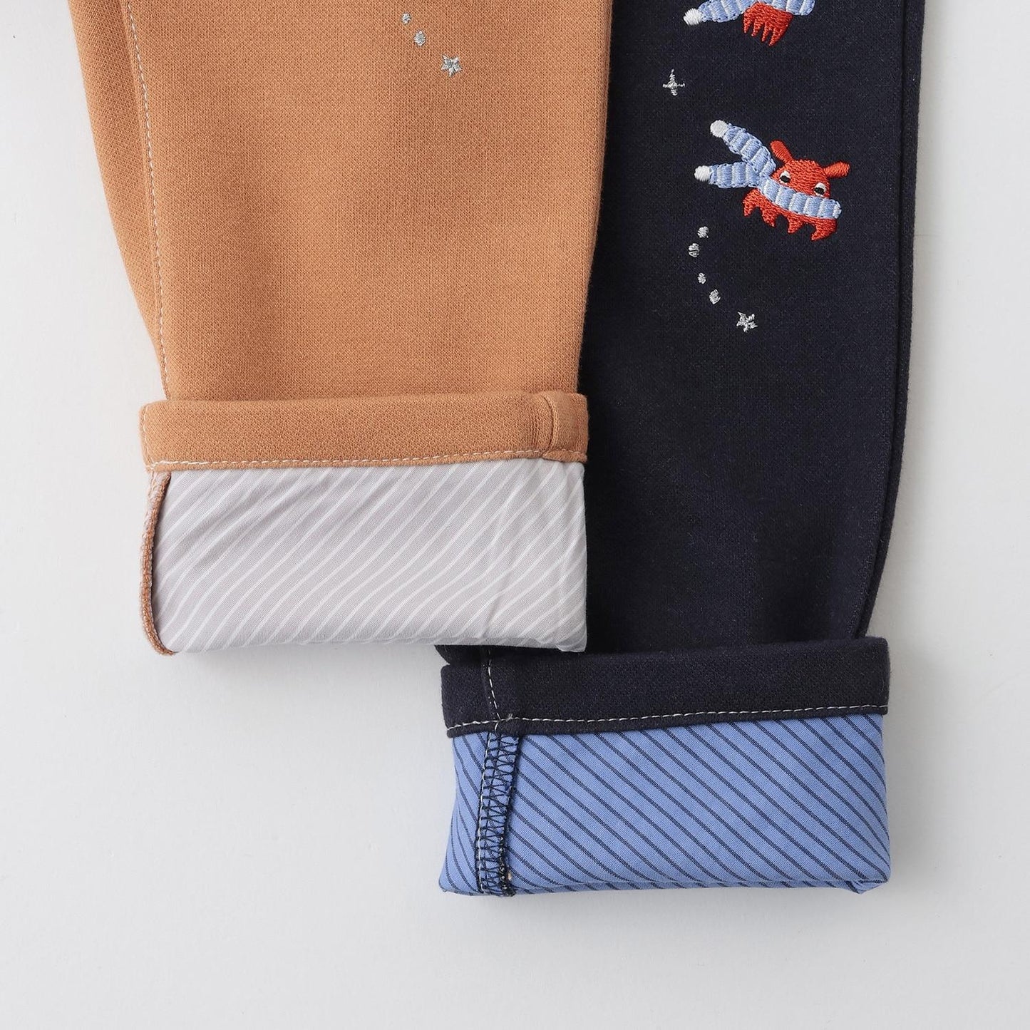 【蓄光】深海魚褲腳翻邊長款直筒褲