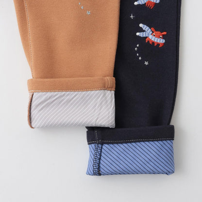 【蓄光】深海魚褲腳翻邊長款直筒褲