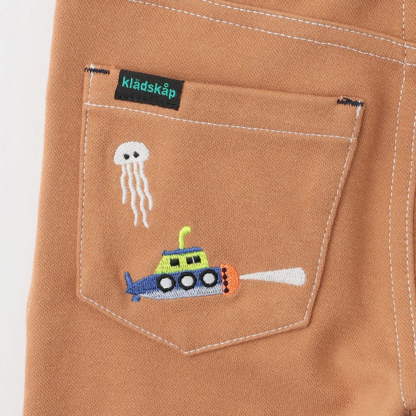 【蓄光】深海魚褲腳翻邊長款直筒褲