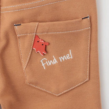 【蓄光】深海魚褲腳翻邊長款直筒褲