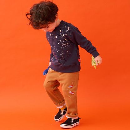 【蓄光】深海魚褲腳翻邊長款直筒褲