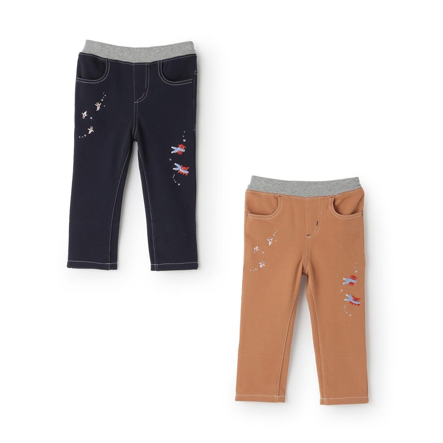 【蓄光】深海魚褲腳翻邊長款直筒褲