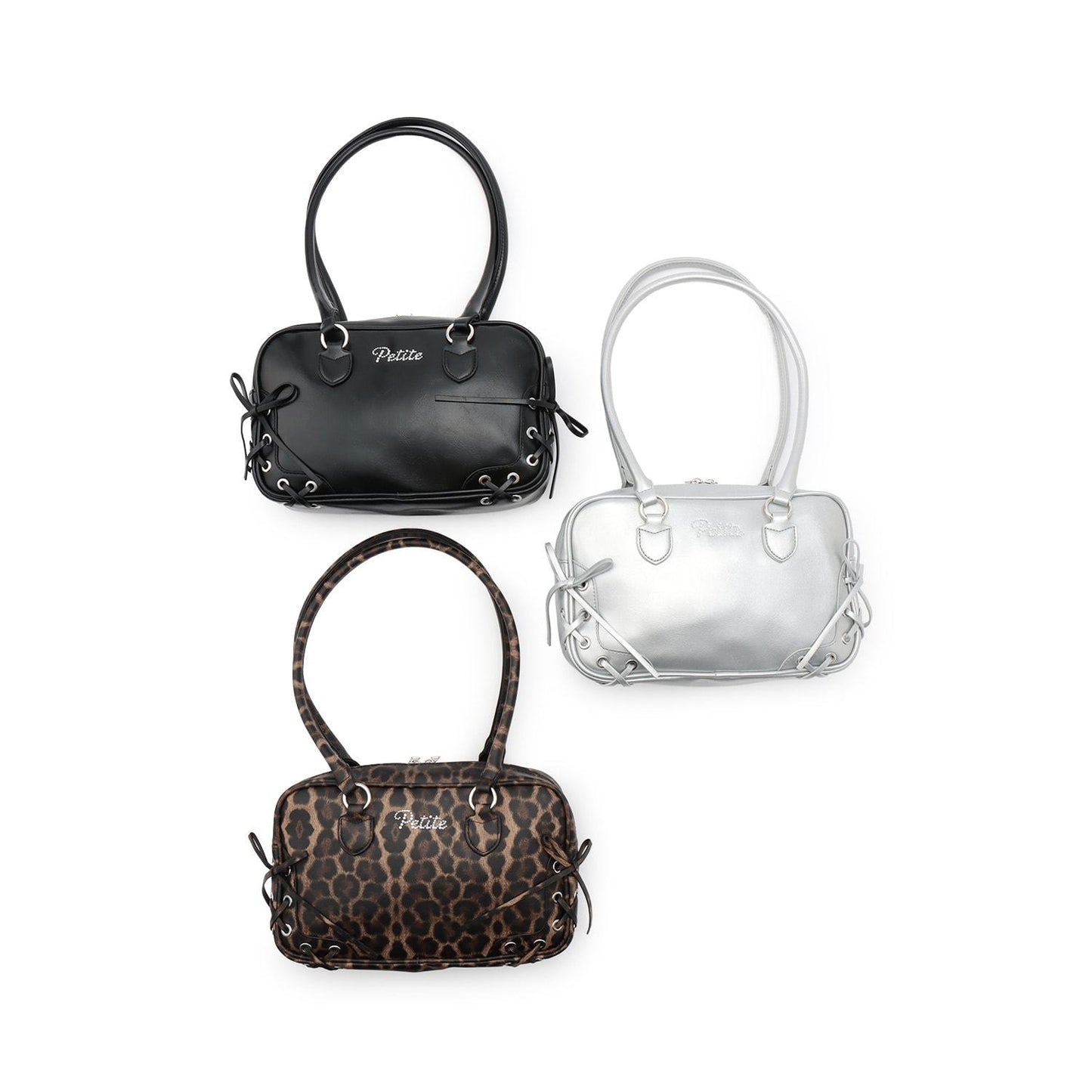 蕾絲繫帶長柄波士頓包