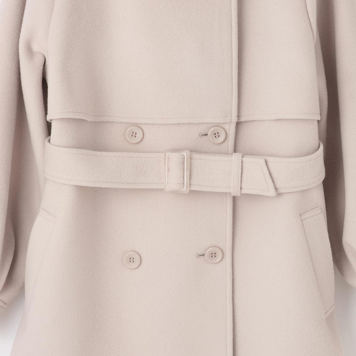 帶仿皮草領中長款大衣