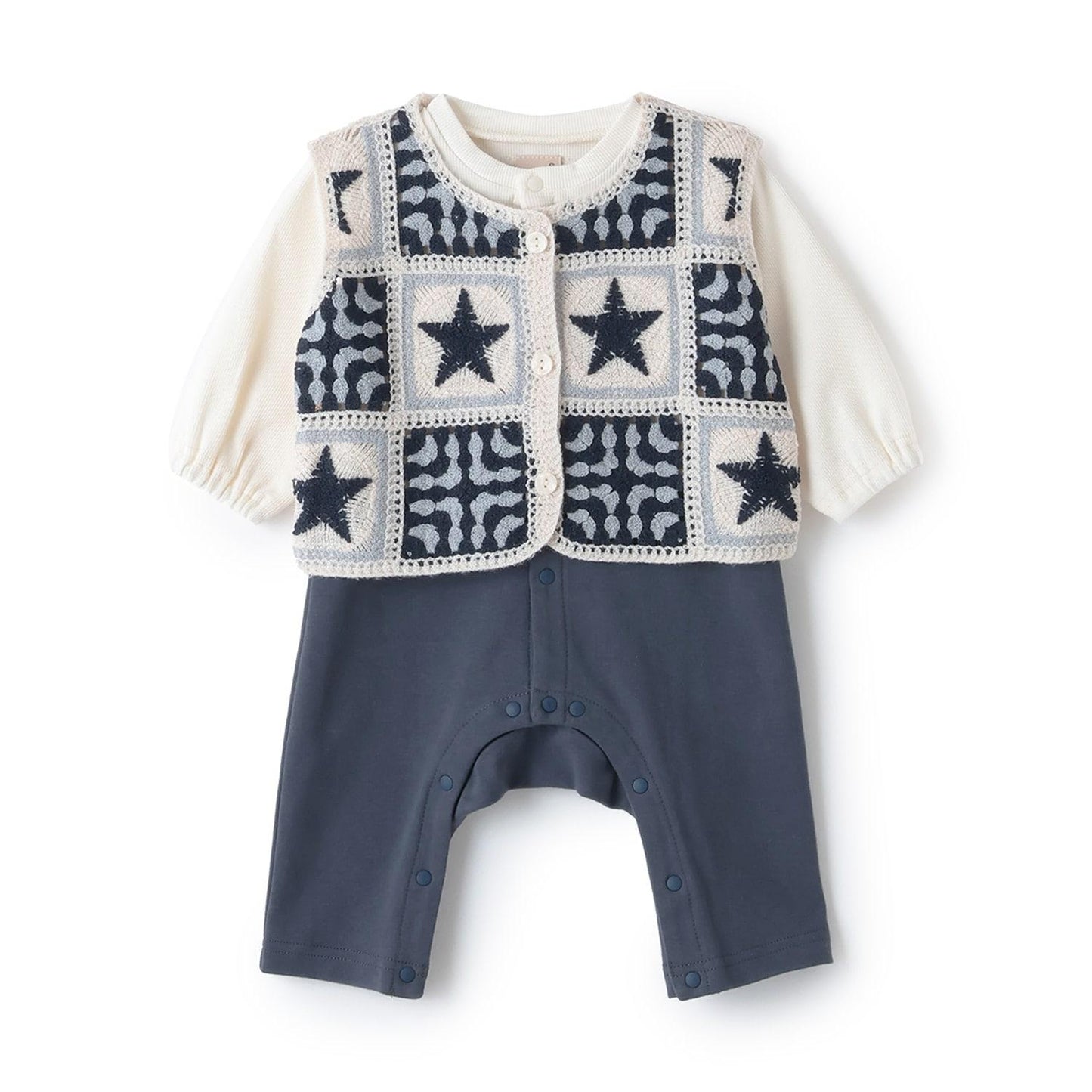 附鉤針背心連體衣