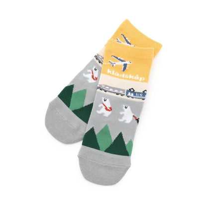 【人氣商品】【直營店無售】天空與電車之旅中筒襪