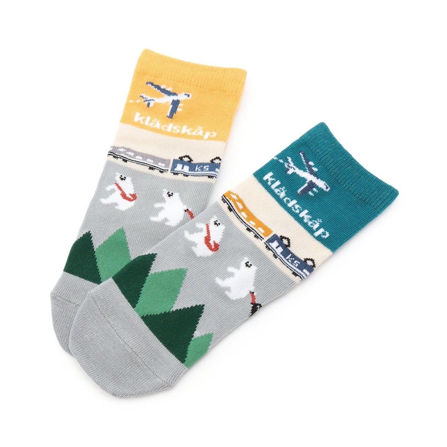 【人氣商品】【直營店無售】天空與電車之旅中筒襪