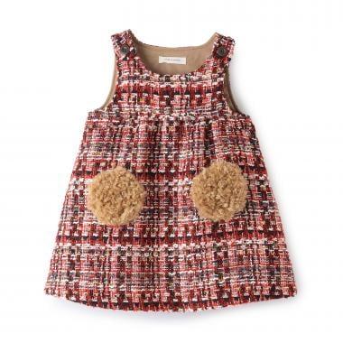 粗花呢格紋連衣裙