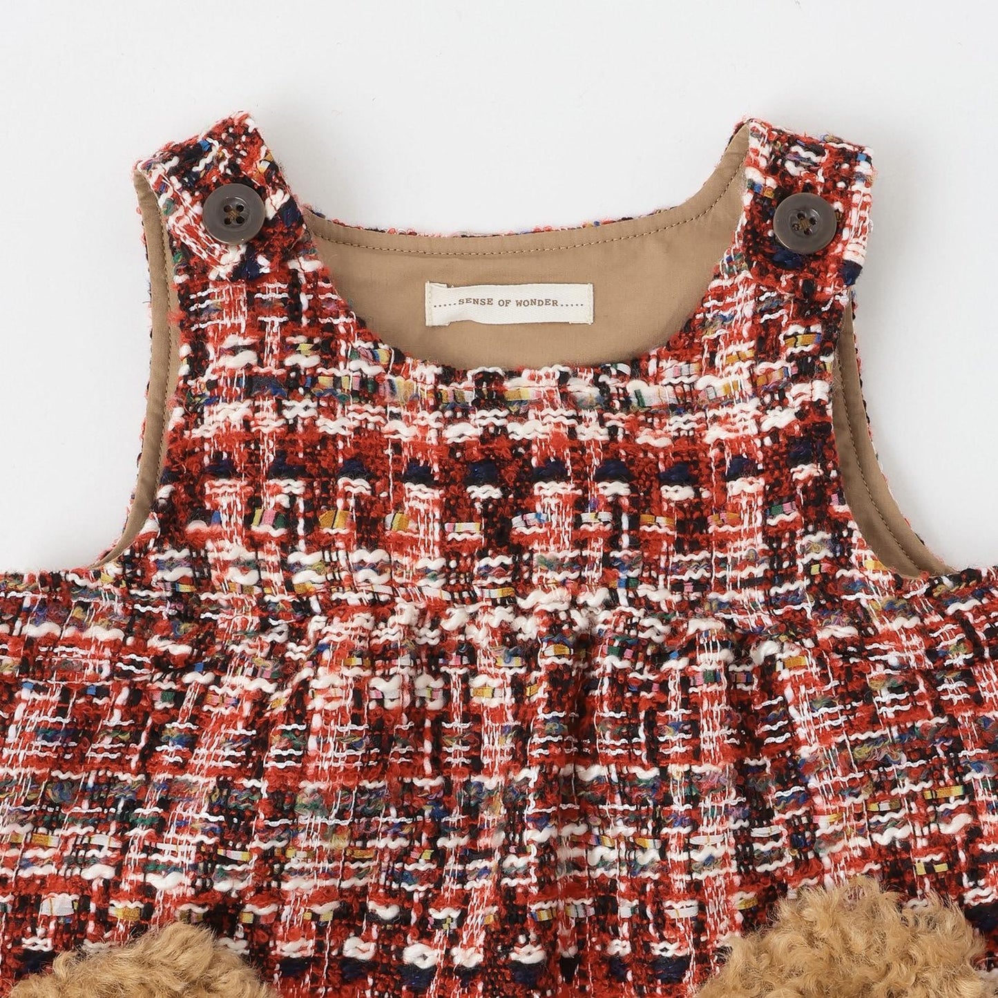 粗花呢格紋連衣裙