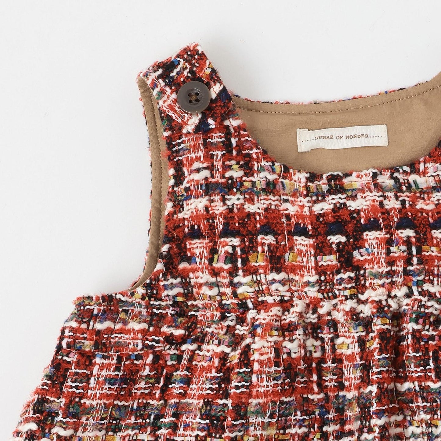 粗花呢格紋連衣裙