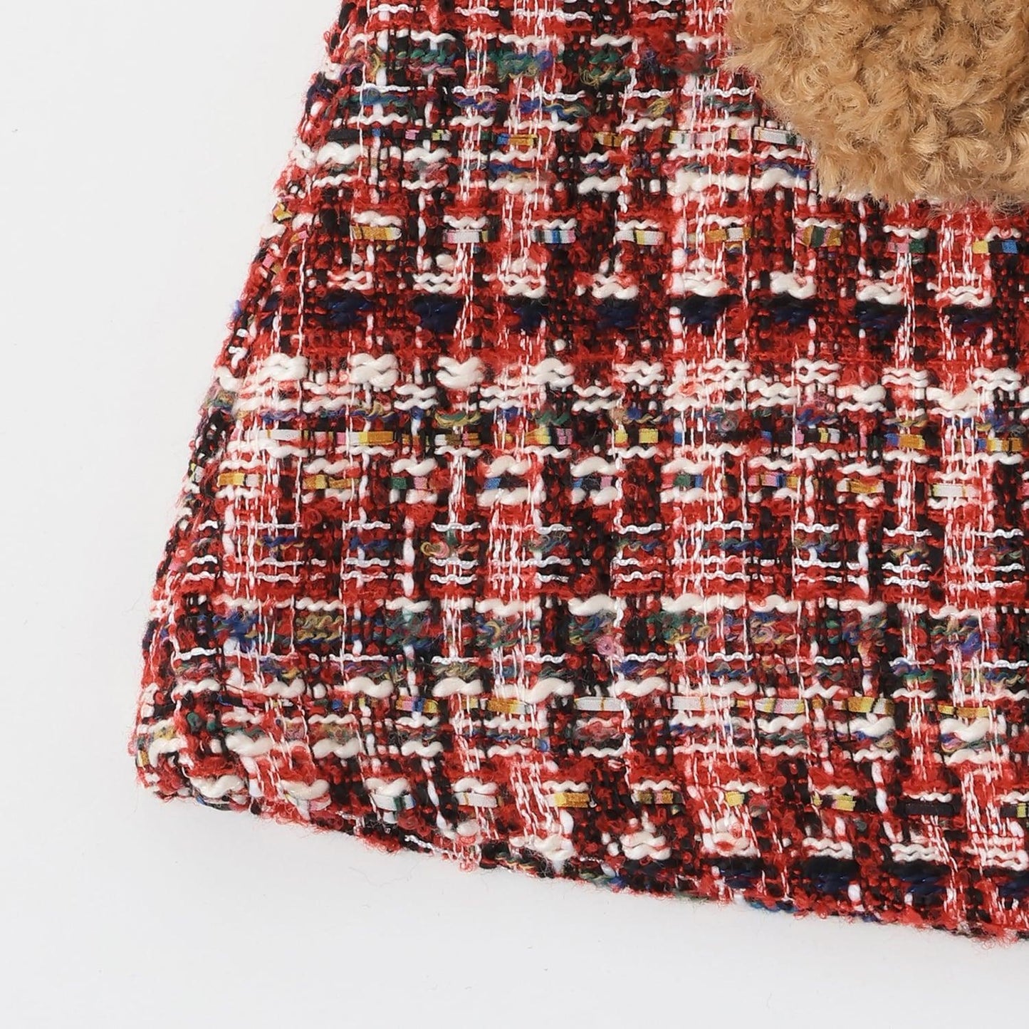 粗花呢格紋連衣裙