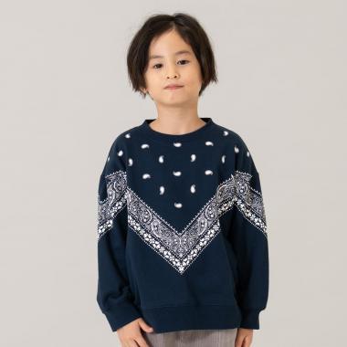 滿版圖案混合衛衣/運動衫