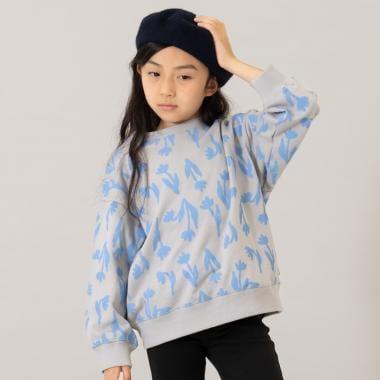 滿版圖案混合衛衣/運動衫