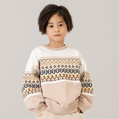 滿版圖案混合衛衣/運動衫