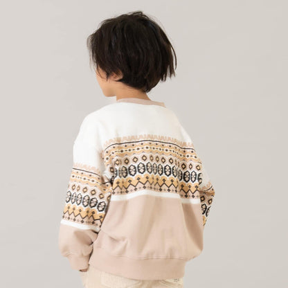 滿版圖案混合衛衣/運動衫