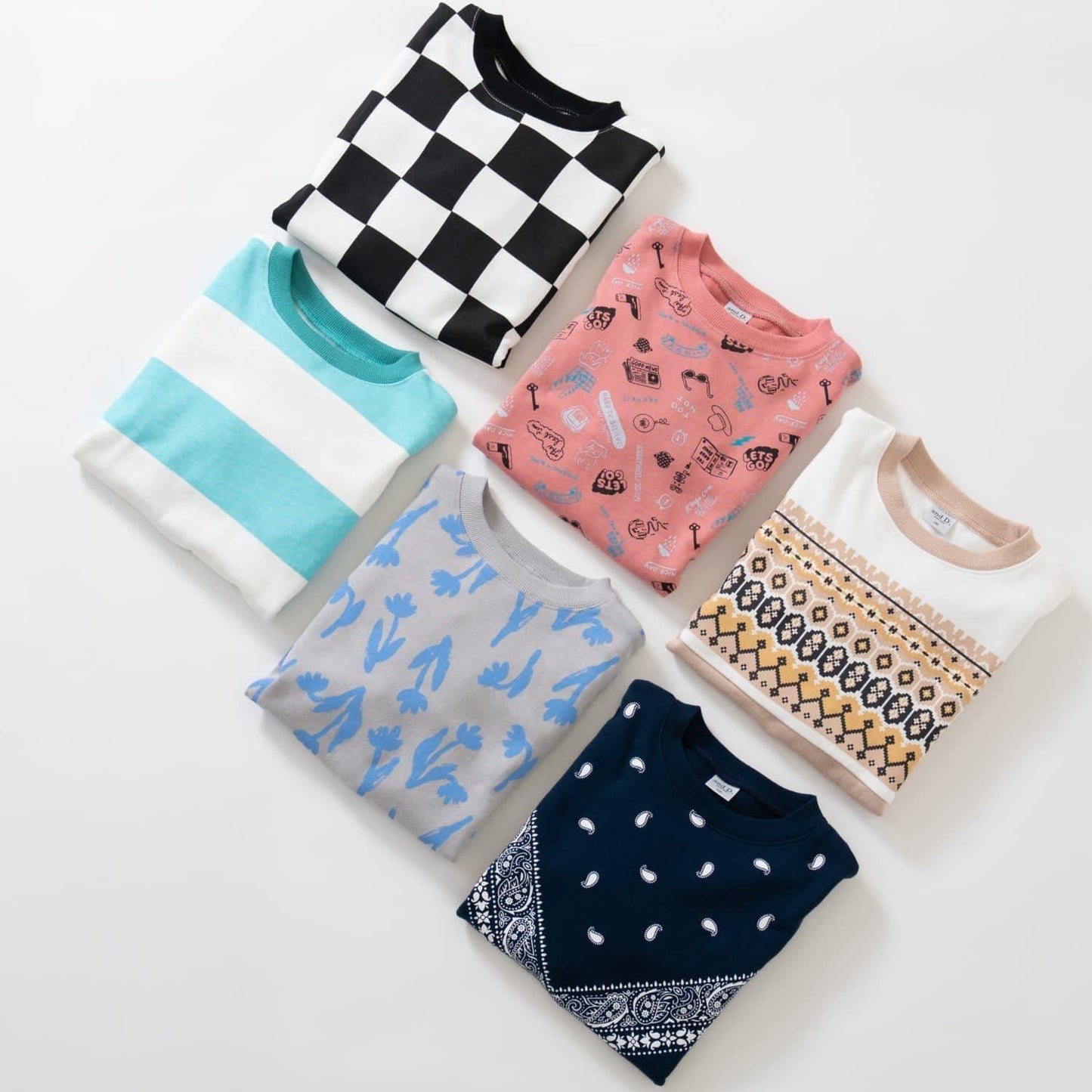 滿版圖案混合衛衣/運動衫