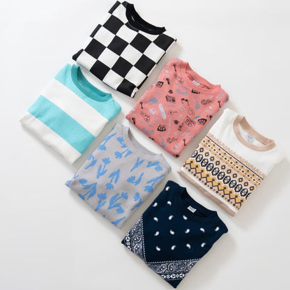 滿版圖案混合衛衣/運動衫