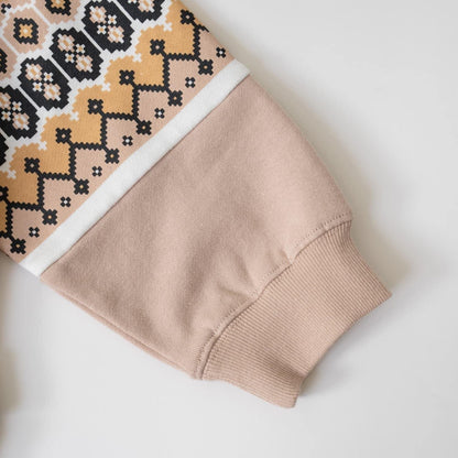 滿版圖案混合衛衣/運動衫