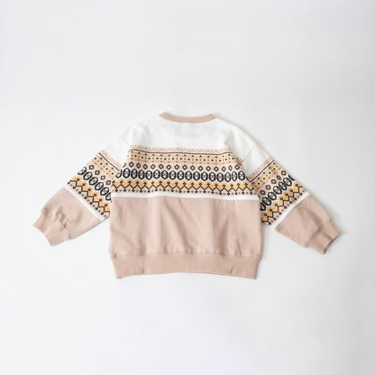 滿版圖案混合衛衣/運動衫