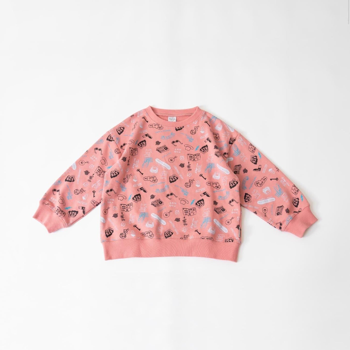 滿版圖案混合衛衣/運動衫