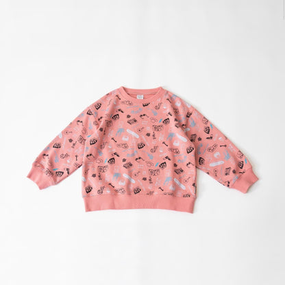 滿版圖案混合衛衣/運動衫